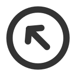 Arrow Up Left Cricle SVG Icon